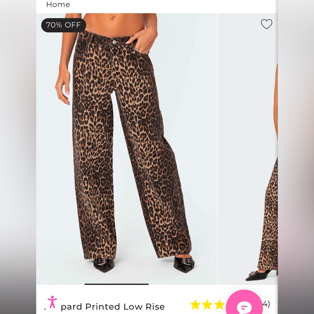 Edikted cheetah jeans